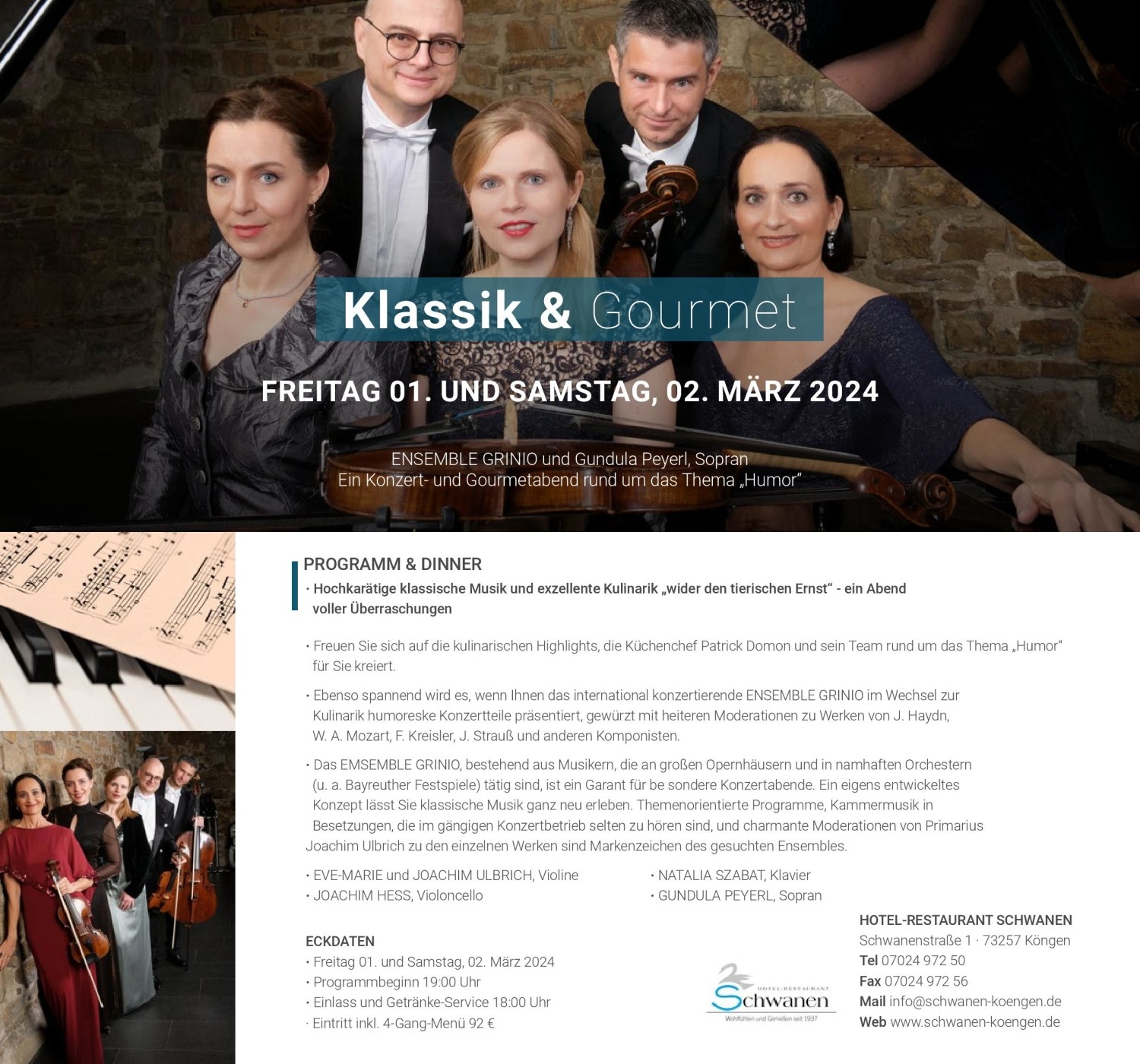 Klassik & Gourmet / 01. & 02.03.2024