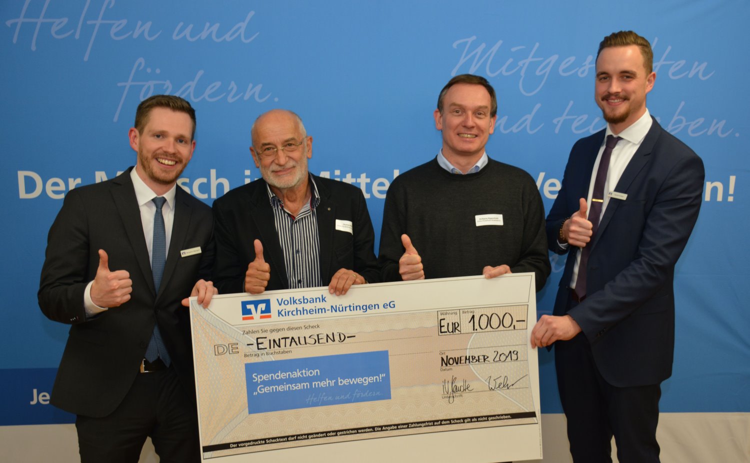 Spendenaktion der Volksbank 2019